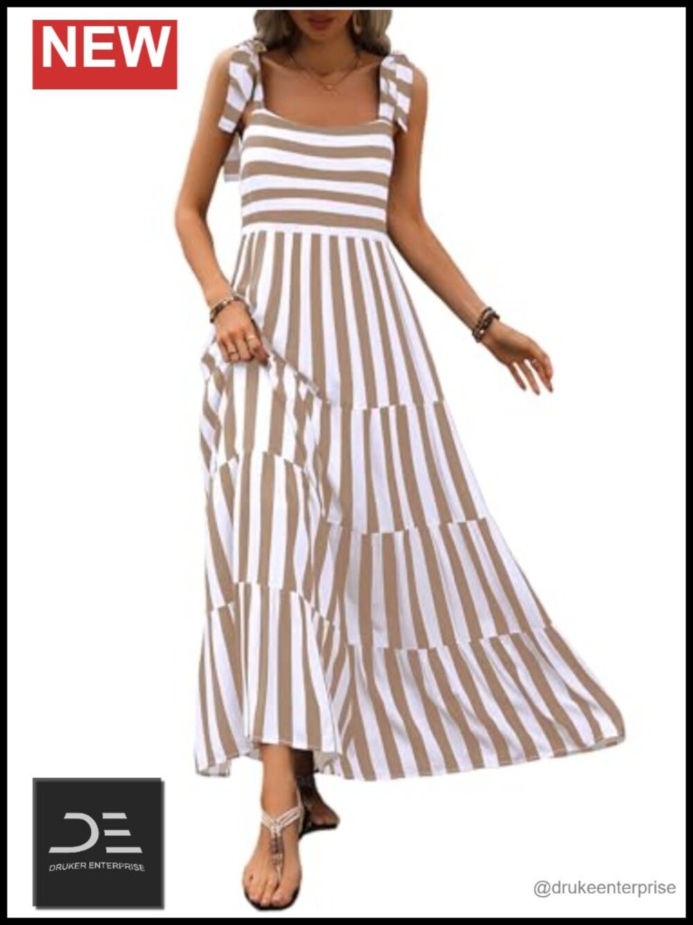 Women Sleeveless Square Neck Floral Maxi Dress Casual Beach Summer